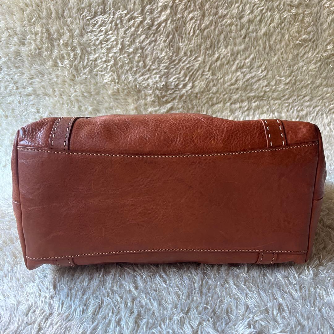 美品　genten ゲンテン　トートバッグ　牛革　工具ロゴ　肩がけ　大容量