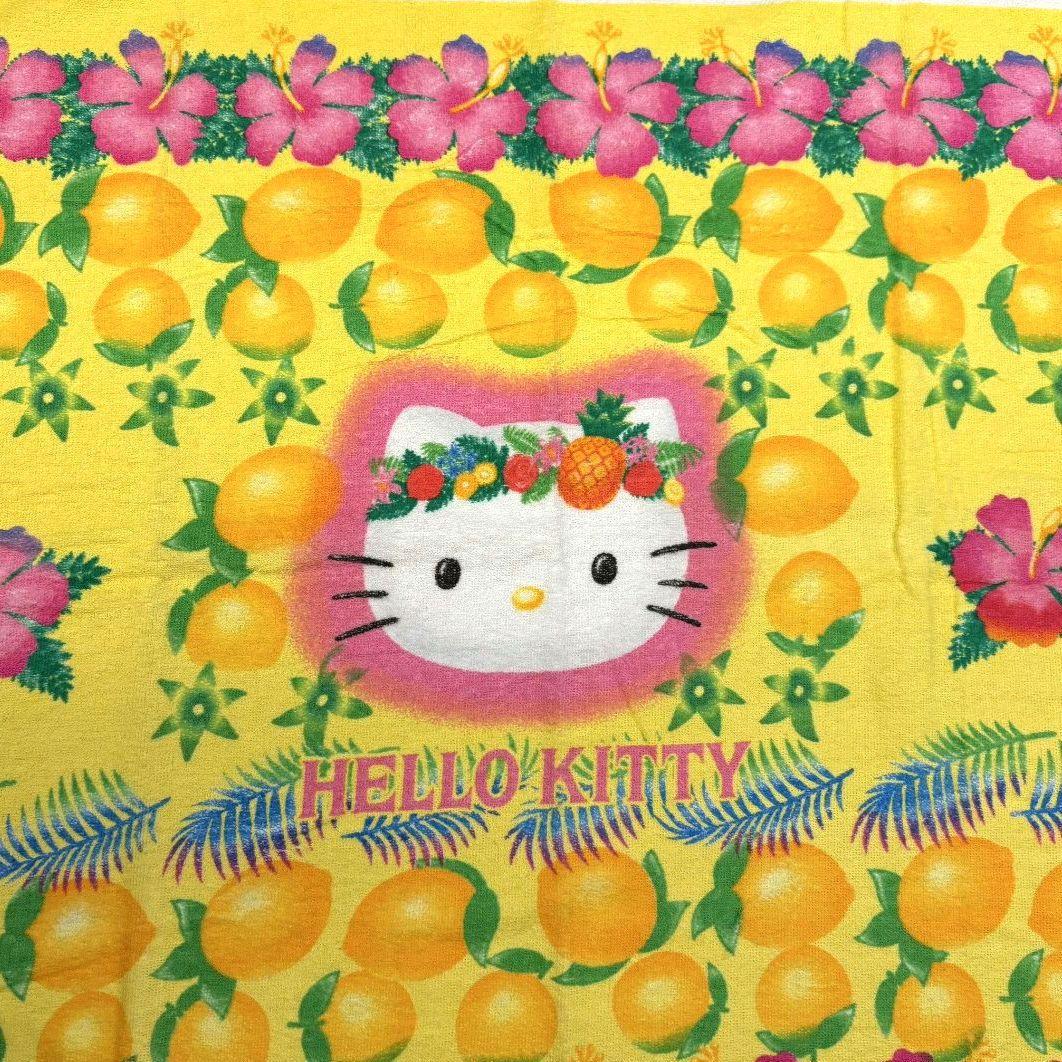 ✭+.゜激レア♡平成レトロ ハローキティ ハイビスカス レモン バスタオル