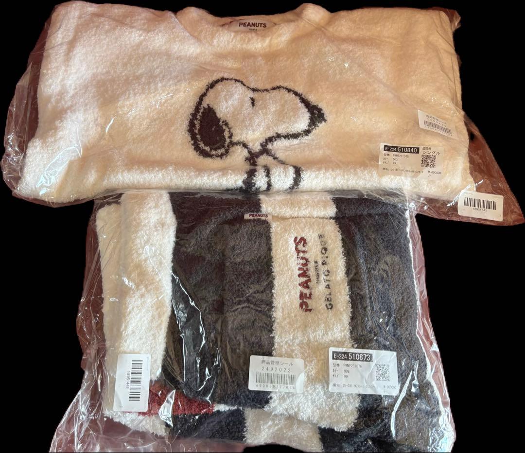 ＜ジェラートピケ＞スヌーピー フリースルームウェアセット【新品・未使用品】