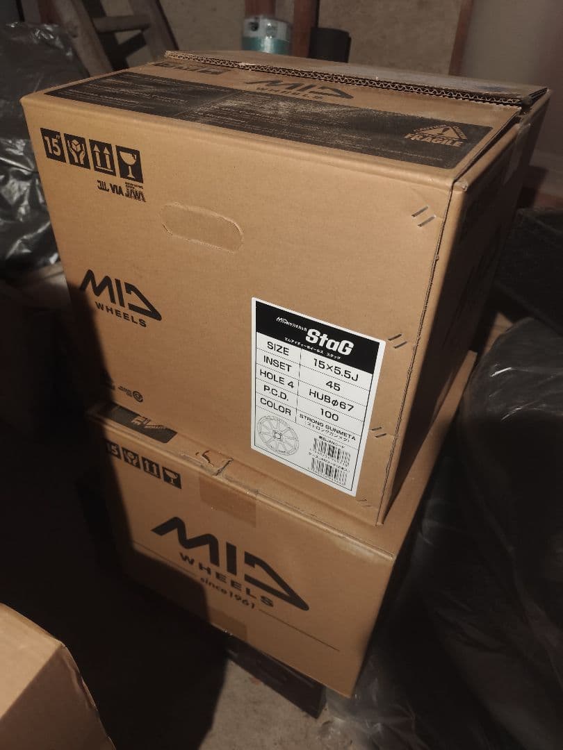 【新品】 ブラックホイール 15インチ４本セット