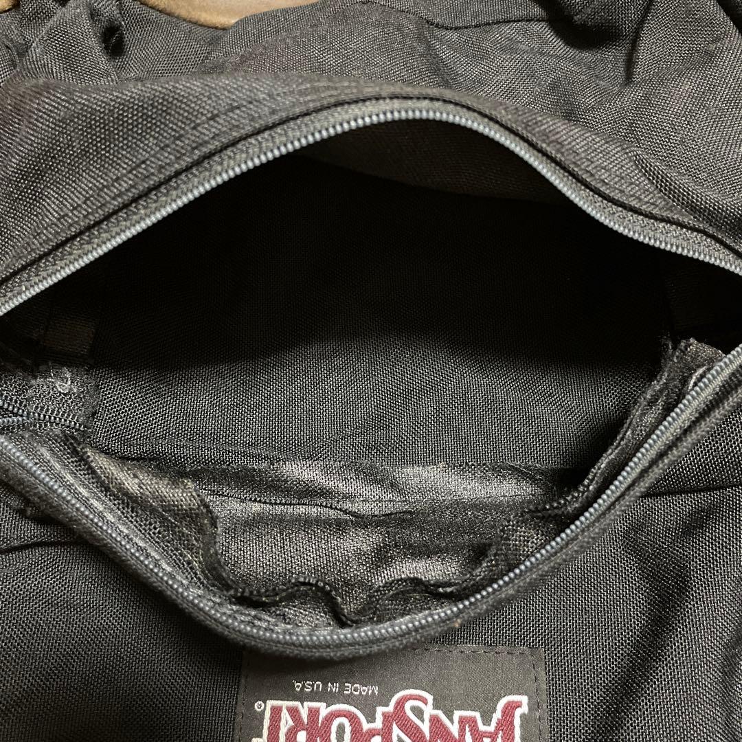jansport 90sUSA製　リュック　ボトムレザー　ブラック