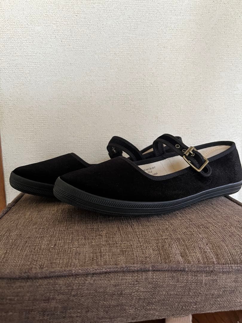 Orcival ストラップシューズ　ブラック　25.0cm