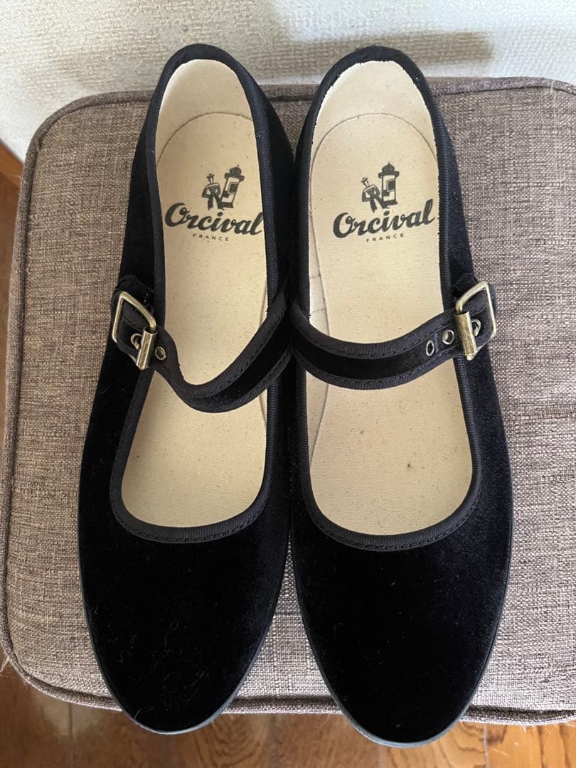 Orcival ストラップシューズ　ブラック　25.0cm
