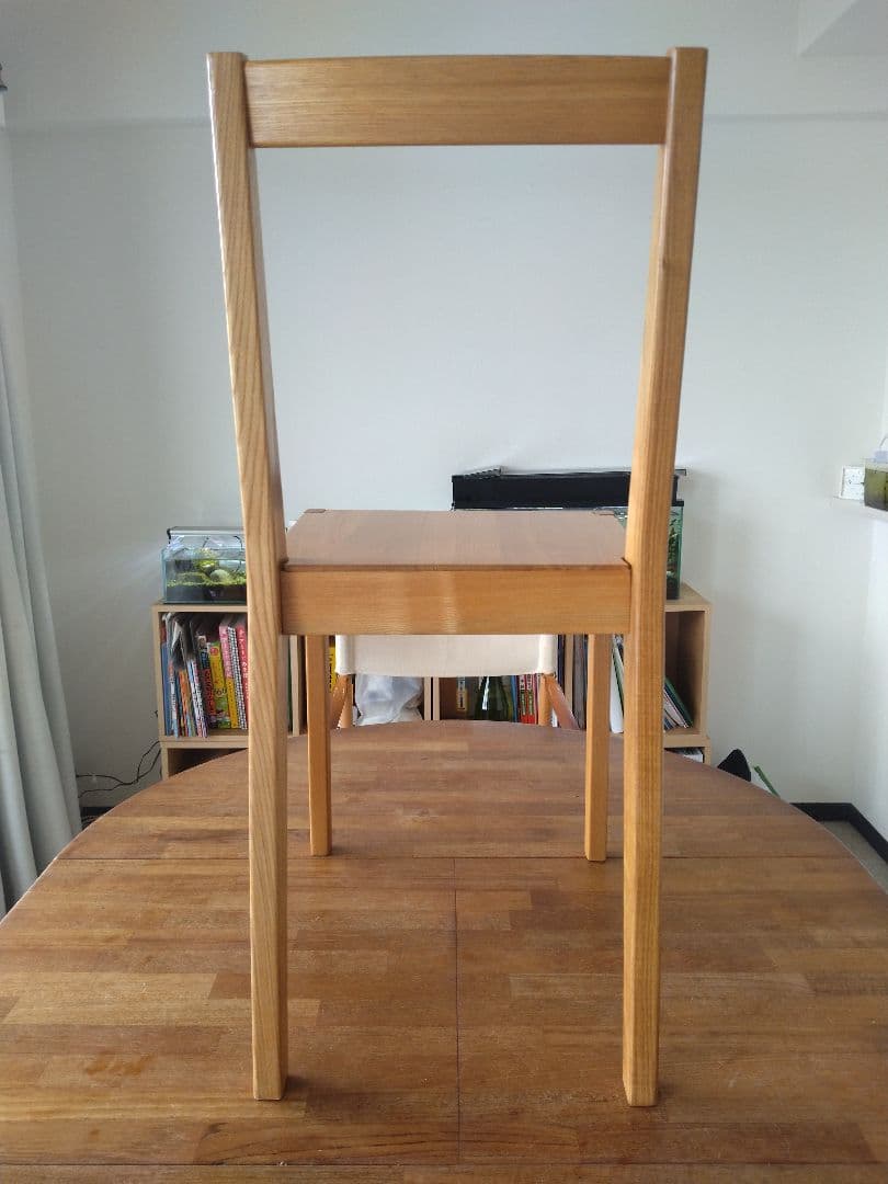 【てつのつるぎ】MUJI無印良品 タモ無垢材チェア2脚/ダイニング