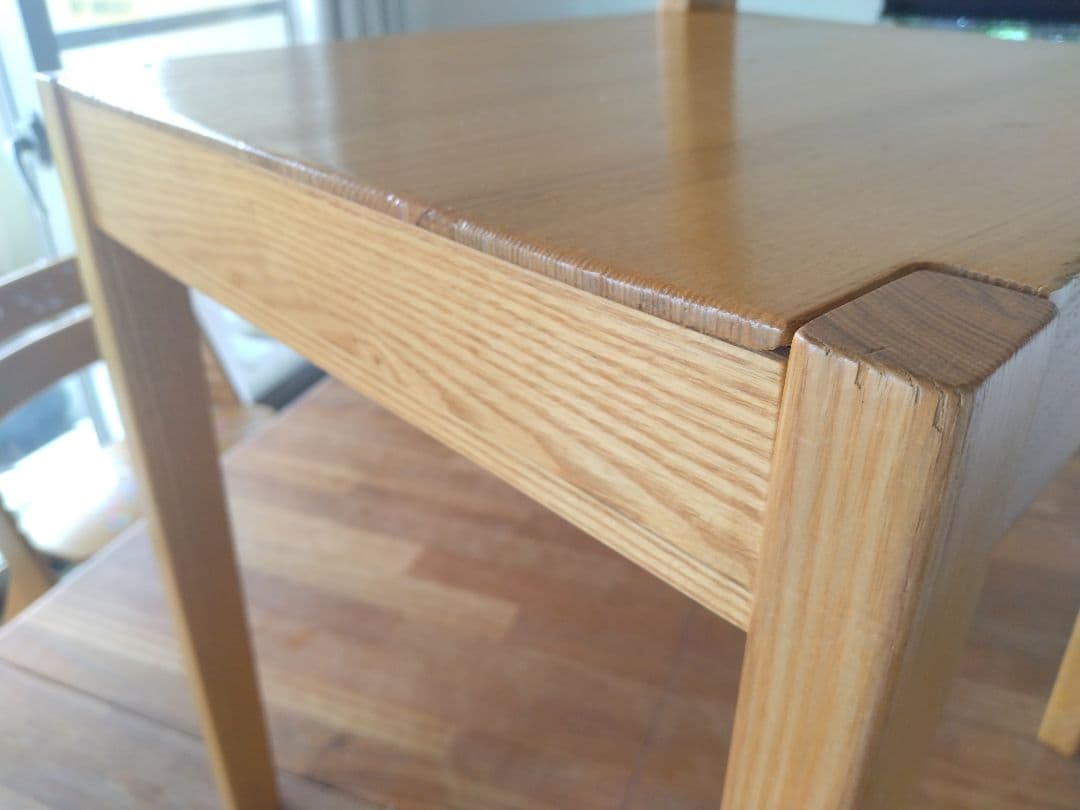 【てつのつるぎ】MUJI無印良品 タモ無垢材チェア2脚/ダイニング