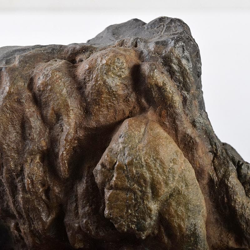 AAA　天然石　岩屋観音　仏像　置物　共箱　題字　清石山人　F　R8553