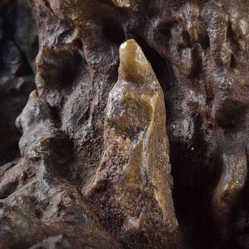 AAA　天然石　岩屋観音　仏像　置物　共箱　題字　清石山人　F　R8553