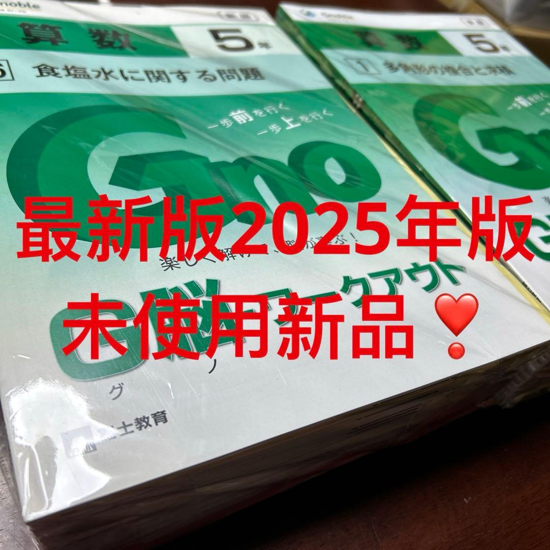 ㉕あ　新版❣️未使用新品　グノーブル　5年グノワークアウト算数　gnoble