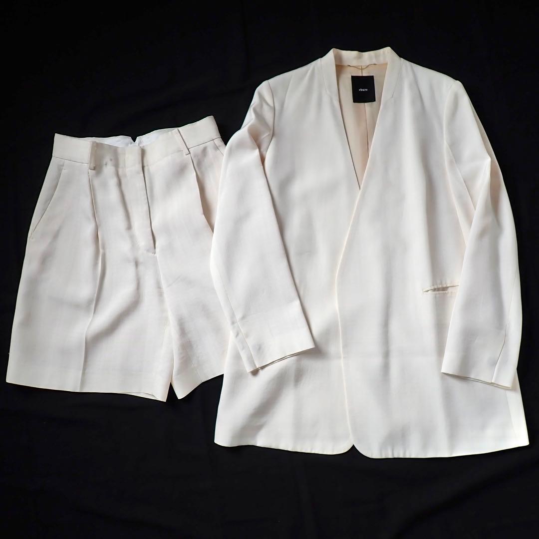 と*ち様 エブール ebure ヴァネッサビスコース ノーカラージャケット セッ