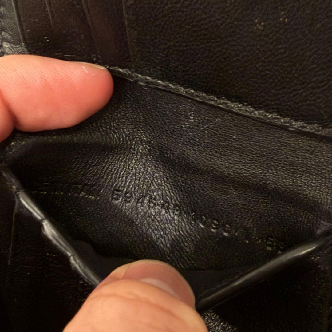【希少】 BALENCIAGA バレンシアガ 二つ折り財布 ブラック 黒色