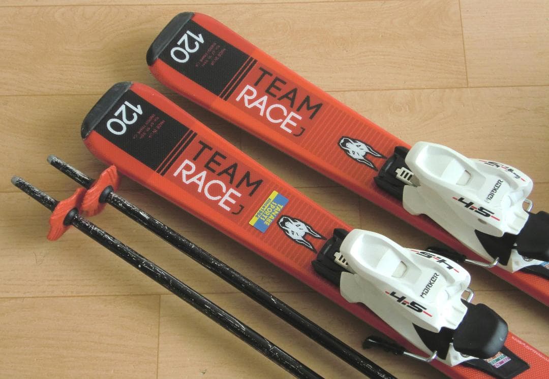 ■■送料無料■ノルディカ■子供用スキー4点セット■120/22.5■WAX済■■