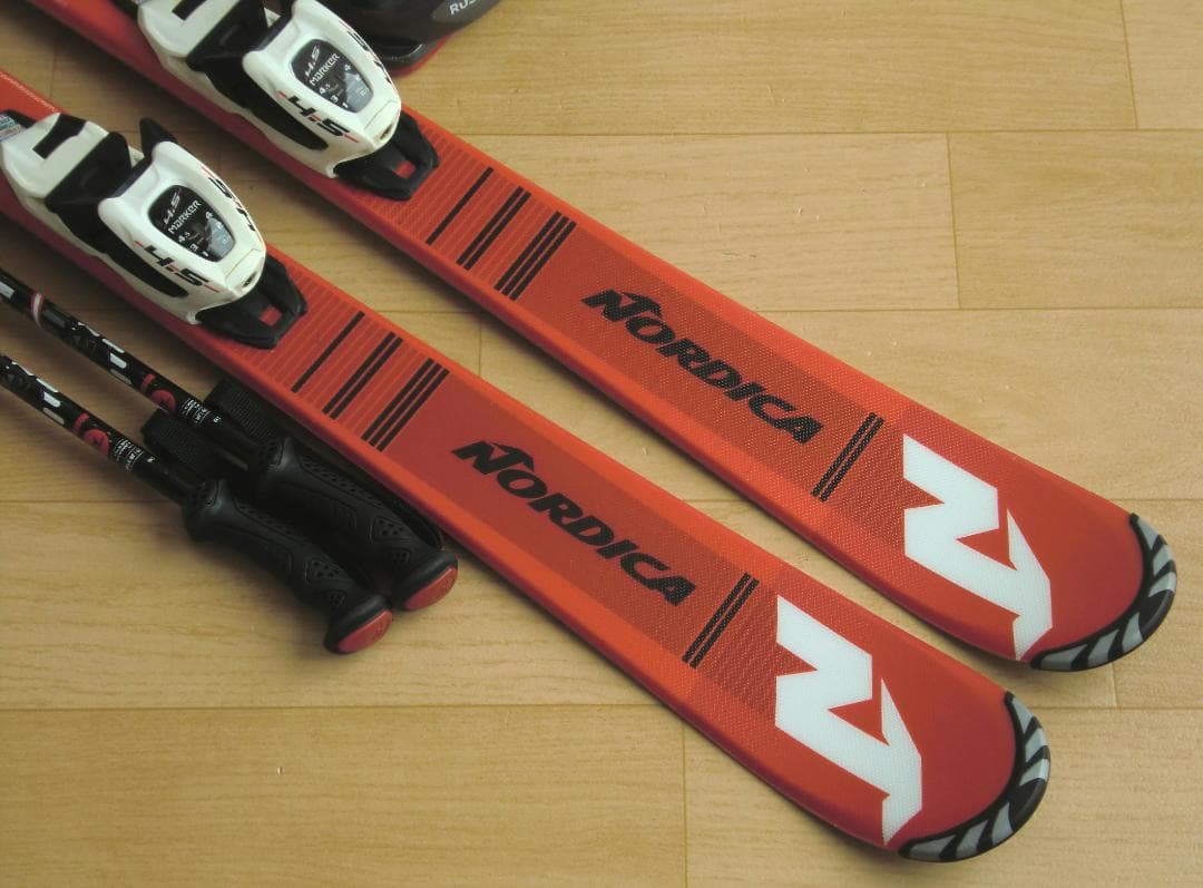 ■■送料無料■ノルディカ■子供用スキー4点セット■120/22.5■WAX済■■