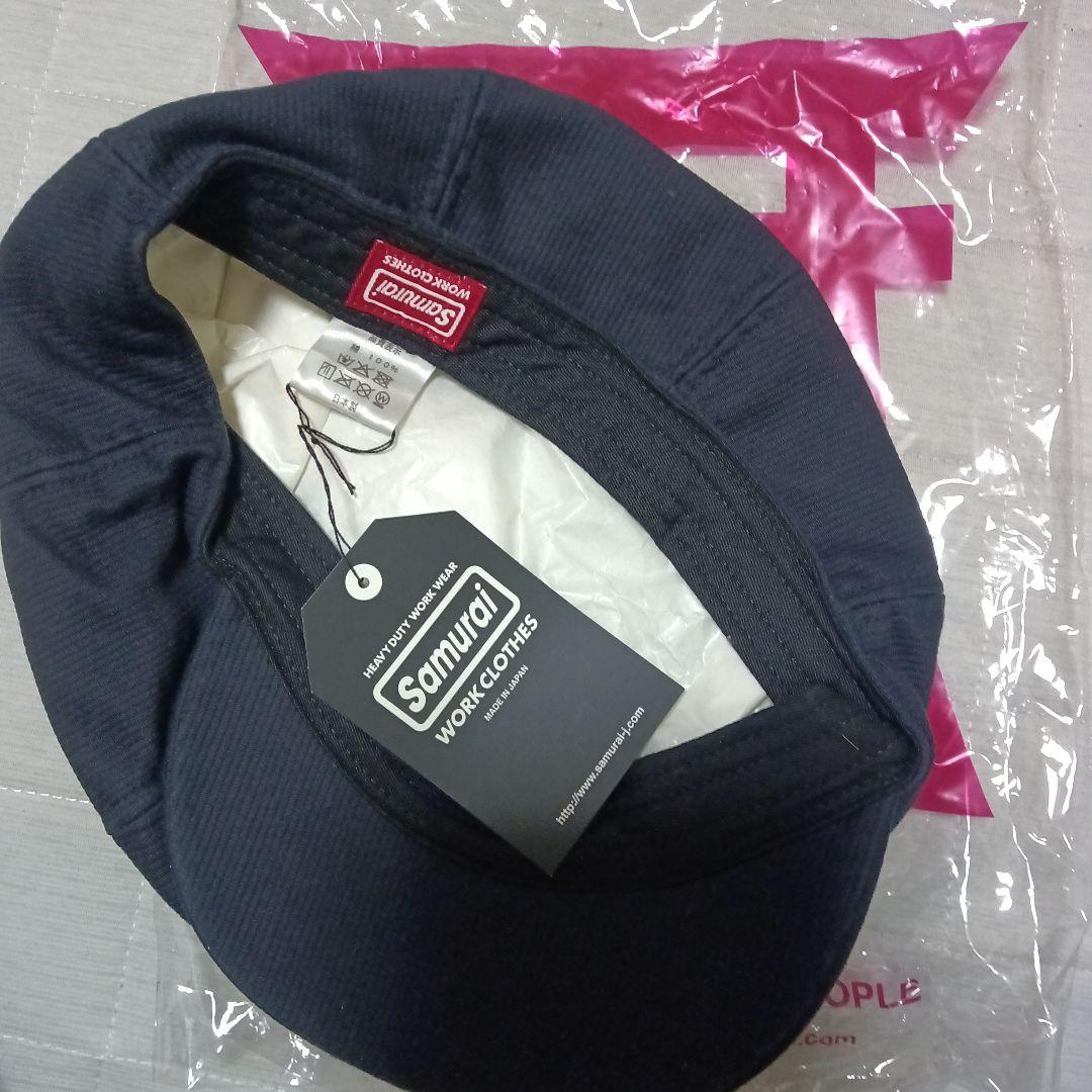 サムライジーンズキャスケットネイビー コットンLサイズ（約58cm〜60cm）