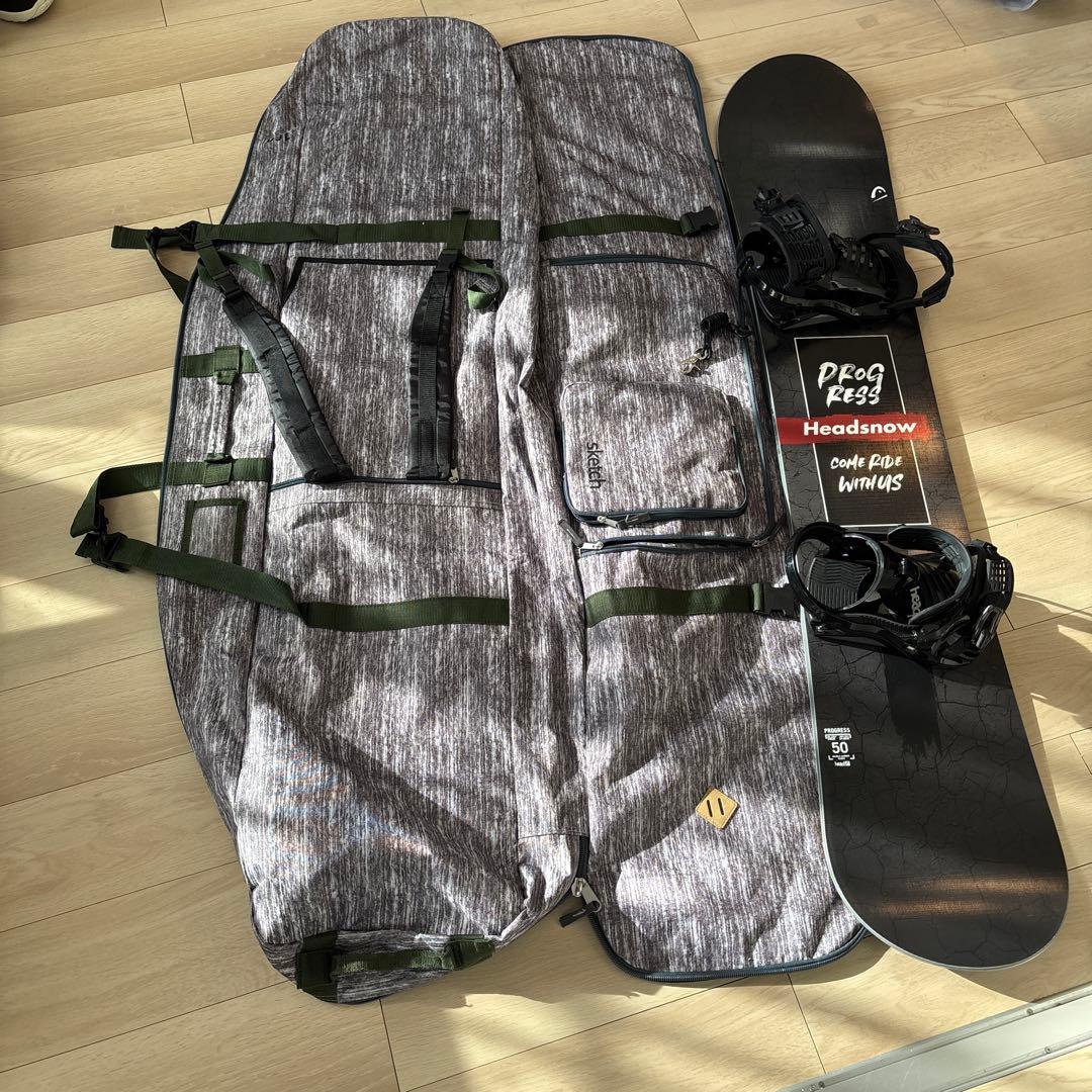 head Progressスノーボード 板 150cm ビンディング+バッグ付き