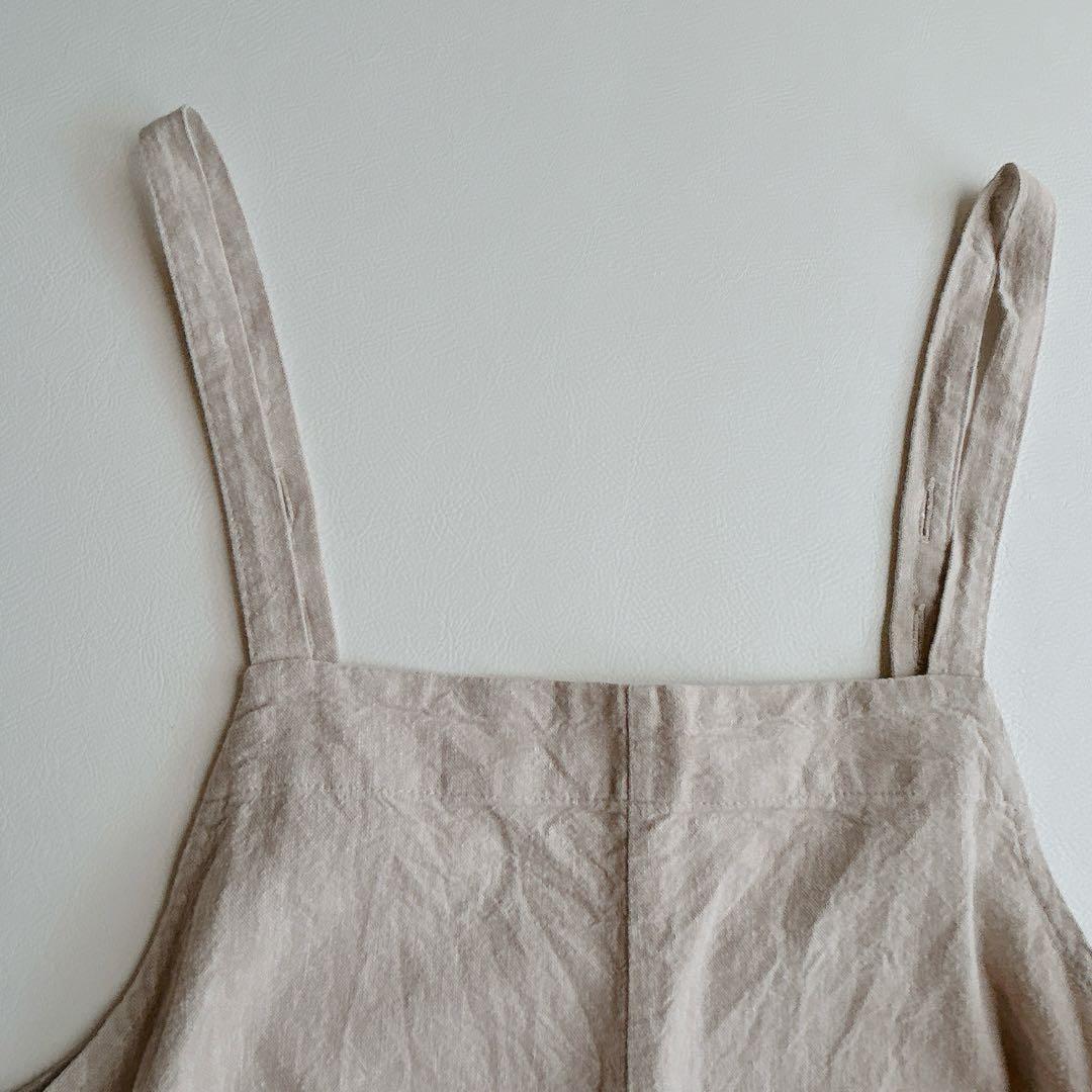 はっぴーたーん blue willow コットンリネン サロペットパンツ