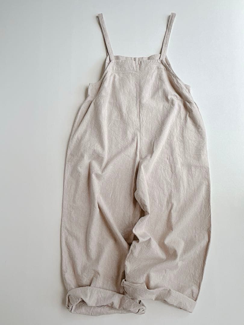 はっぴーたーん blue willow コットンリネン サロペットパンツ
