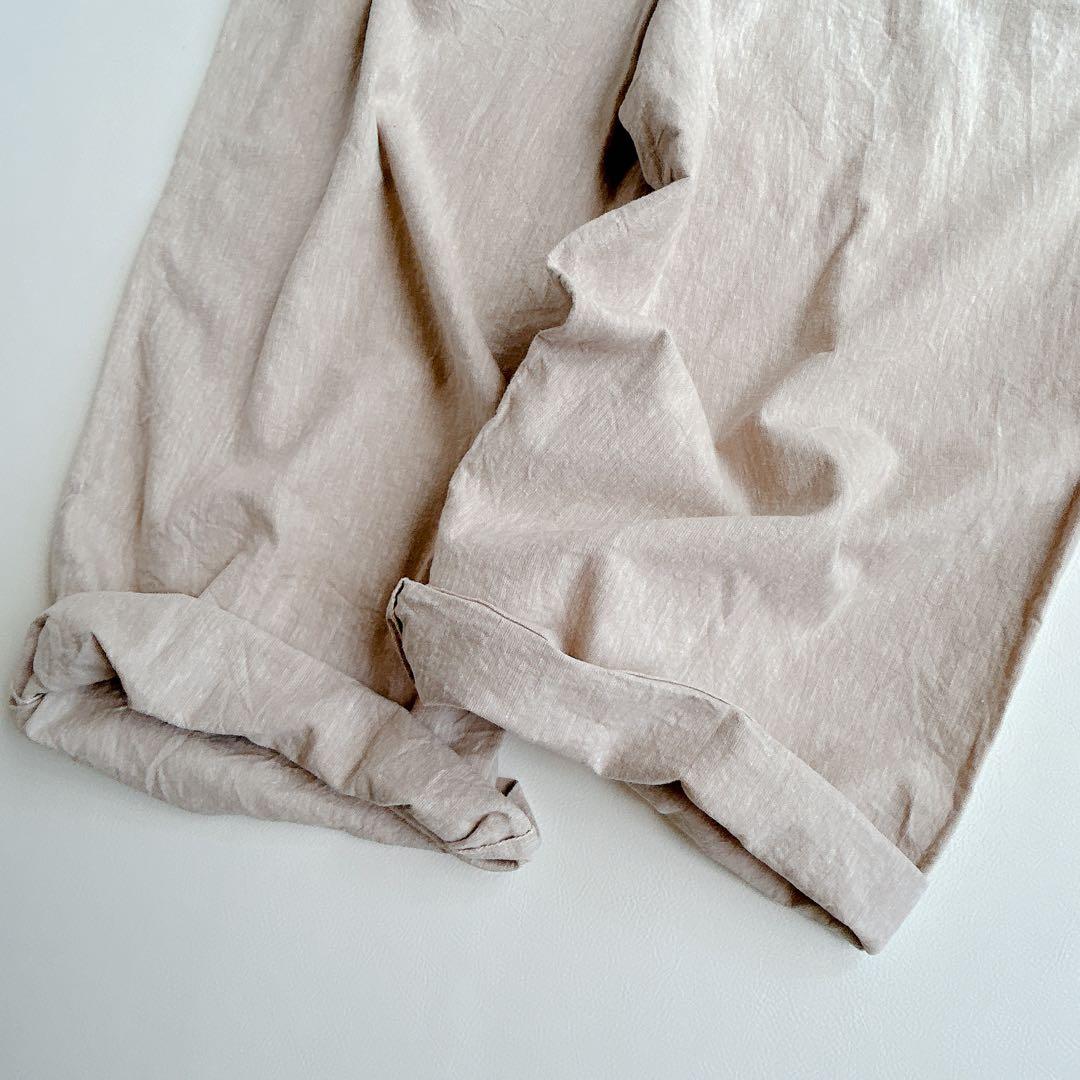 はっぴーたーん blue willow コットンリネン サロペットパンツ