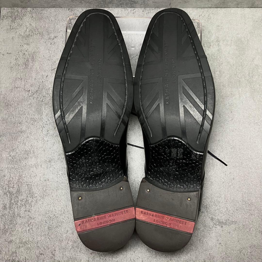 未使用級　キャサリンハムネットロンドン　ドレスシューズ　ブラック　2299