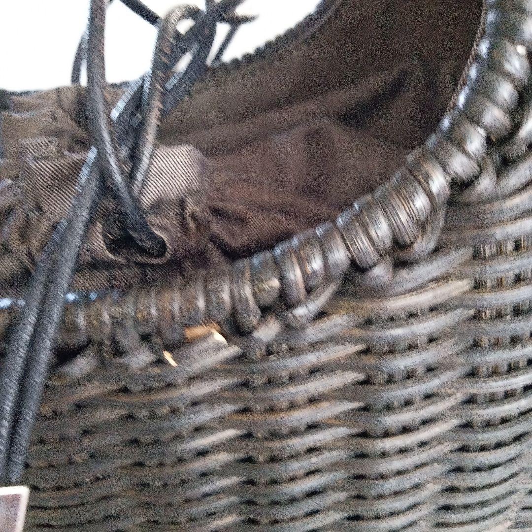 フェラガモ　ラタン ブラック ハンドバッグ