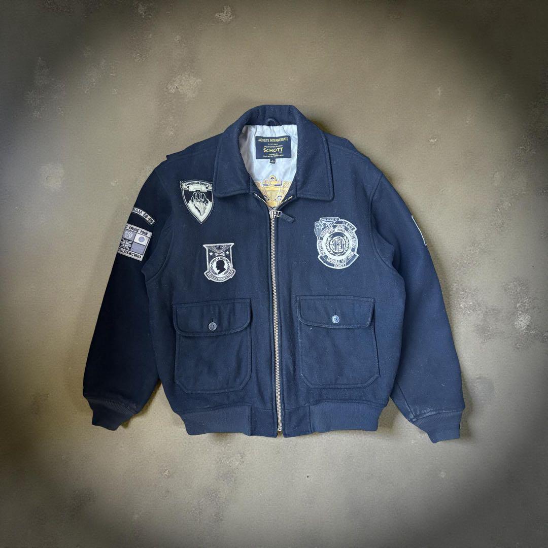 あ*こ様 【希少】SCHOTT G-1 ボンバージャケット ウール アメリカ海軍