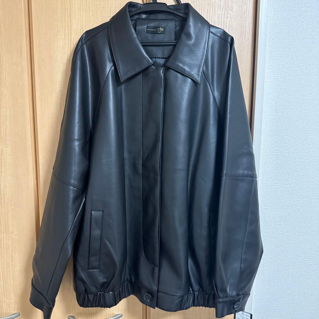 定価29000円　aga レザーライクオーバーブルゾン　ヤマダヤ