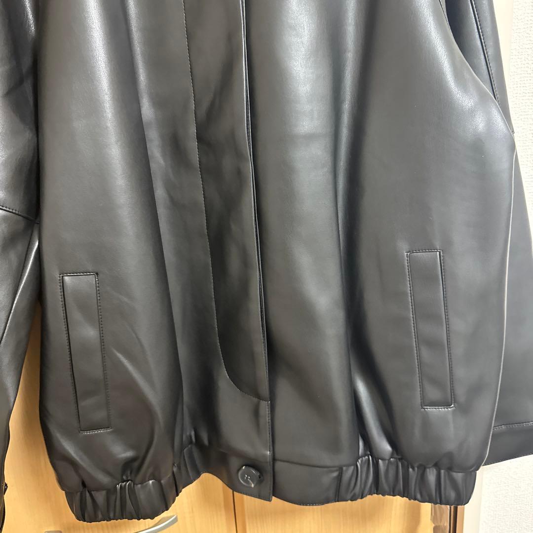 定価29000円　aga レザーライクオーバーブルゾン　ヤマダヤ
