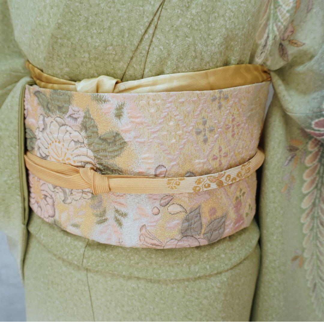 訪問着フルセット２６８▪︎辻が花　卒業式　入学式【訪問着、袋帯、帯締め、帯揚げ】