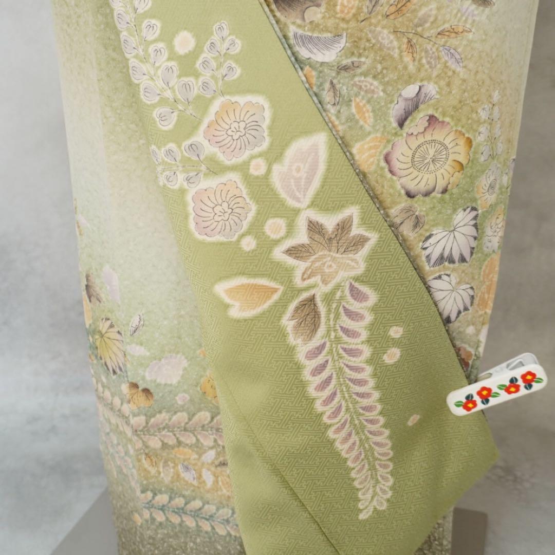 訪問着フルセット２６８▪︎辻が花　卒業式　入学式【訪問着、袋帯、帯締め、帯揚げ】