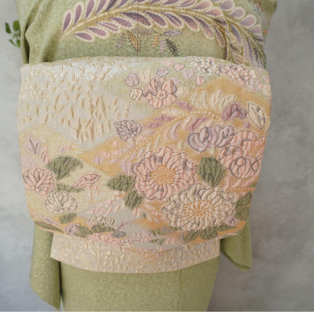 訪問着フルセット２６８▪︎辻が花　卒業式　入学式【訪問着、袋帯、帯締め、帯揚げ】