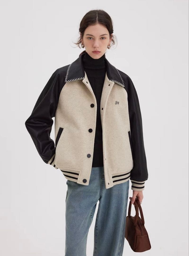 fano studios ロゴ刺繍スタジャン　fanostudios 即日発送