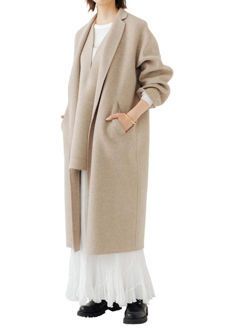 美品 Plage ハミルトンロングコート ベージュ38