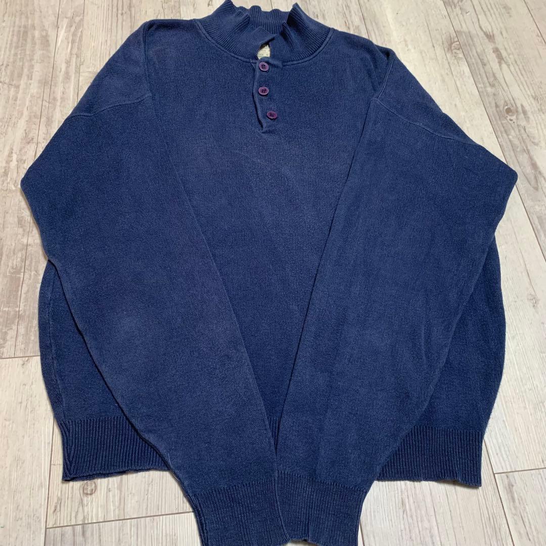 80s L.L.Bean USA製 エルエルビーン ニットポロシャツ 長袖