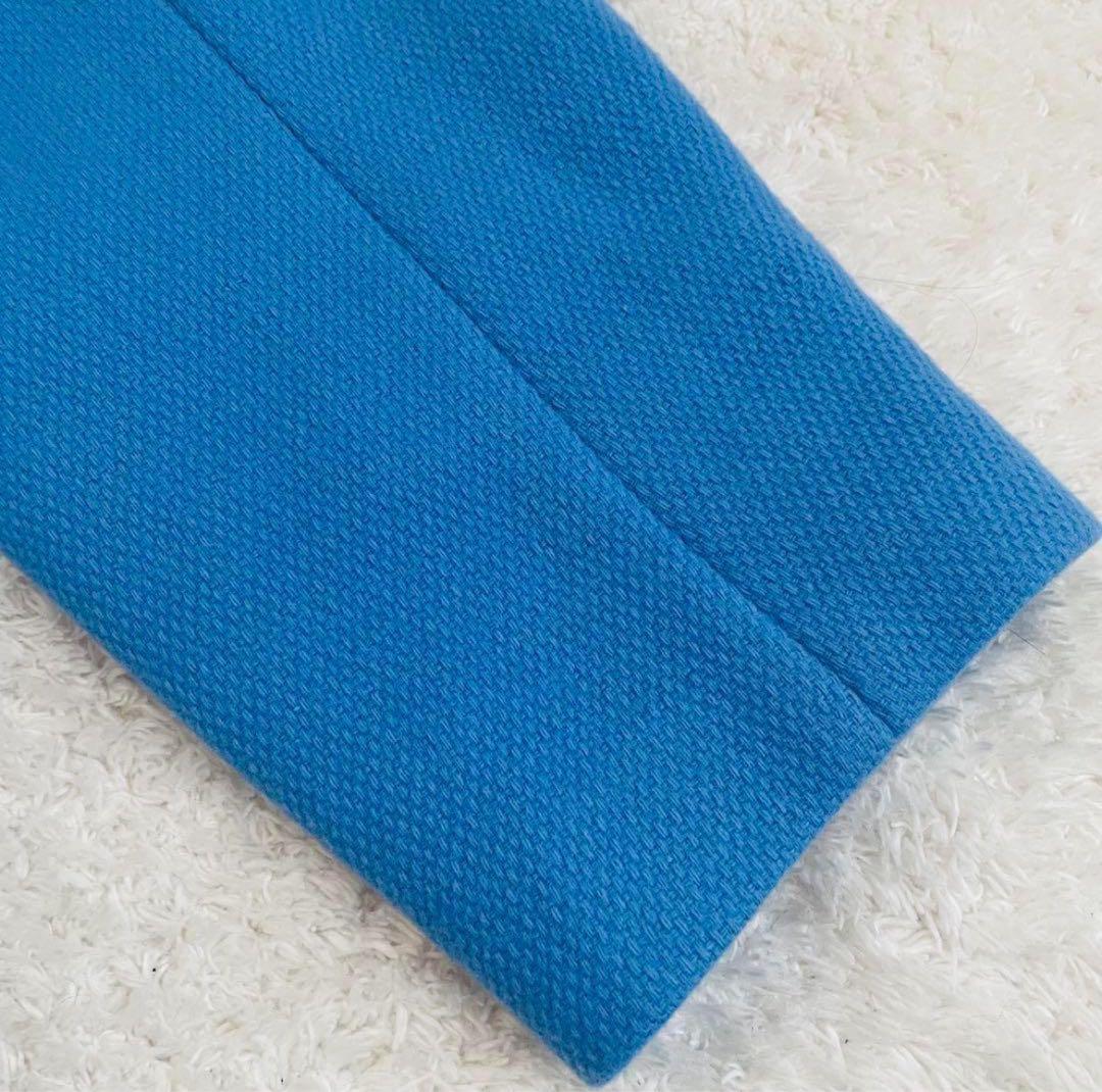 美品✨プラステ♡ノーカラーハーフコート　MANTECO オーバーサイズ　ブルー