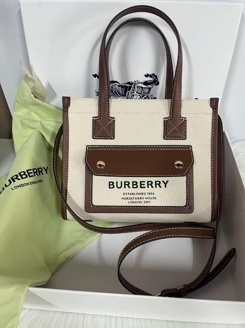 BURBERRY ショルダーバッグ ベージュ/ブラウン~~·
