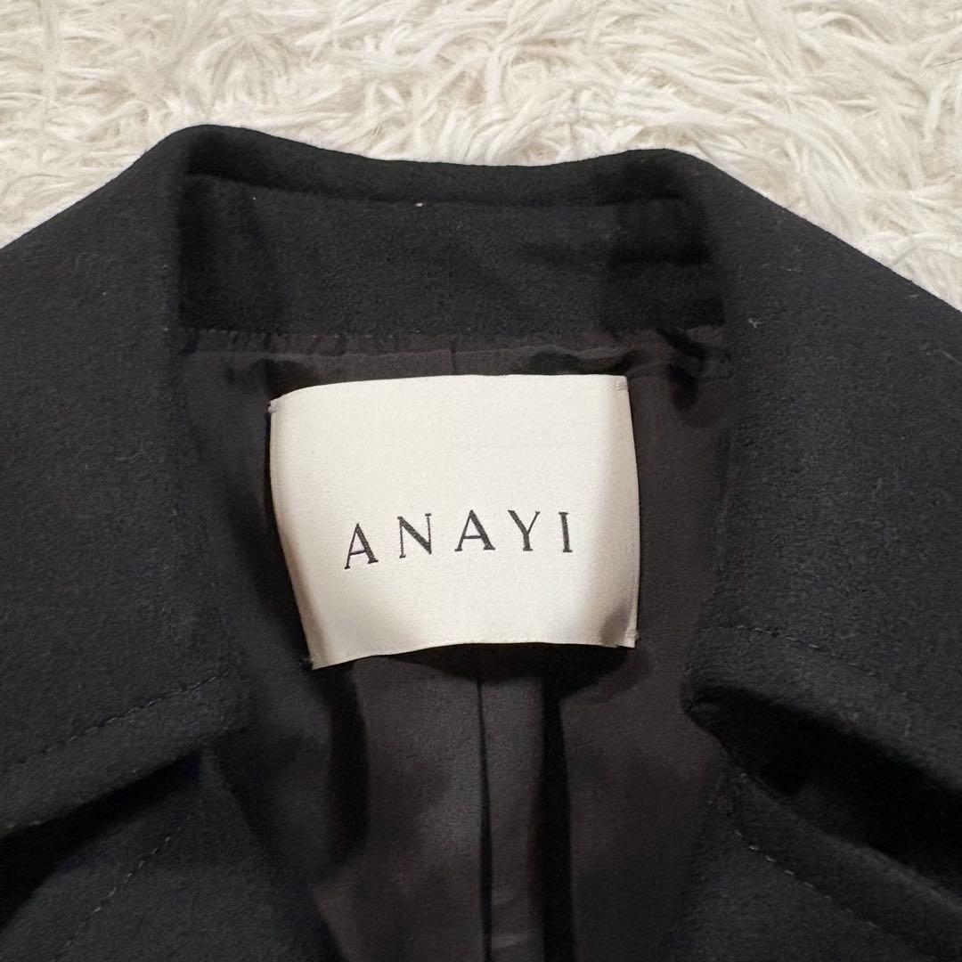 美品✨アナイ　カシミヤ100% トレンチコート　ウール　ブラック