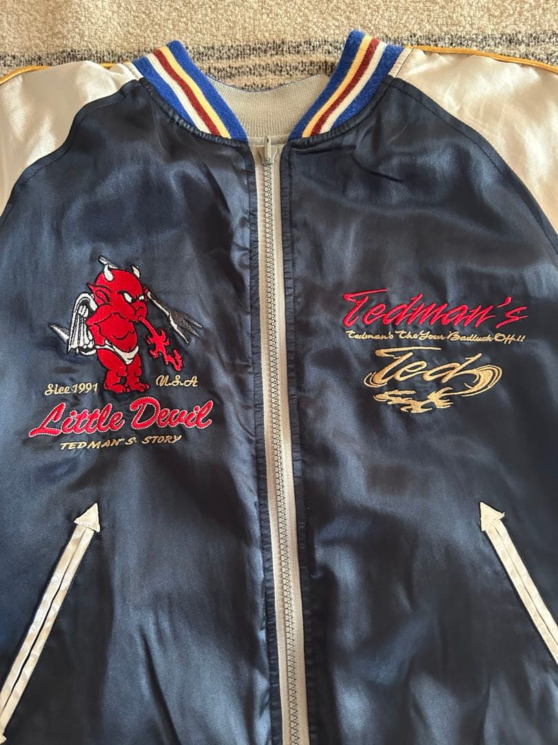 希少TEDMANテッドマンスカジャン キッズ　リバ ーシブル　XL140150