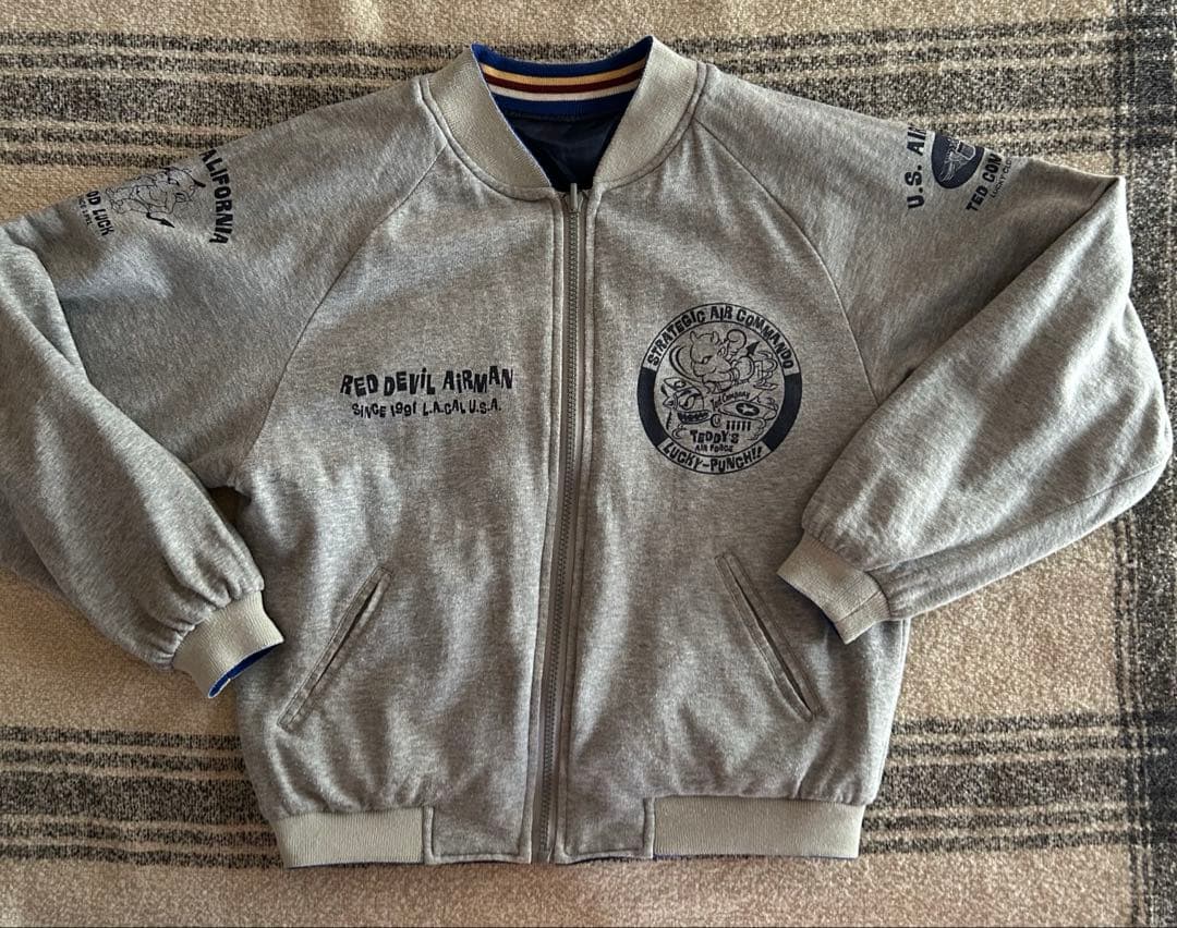 希少TEDMANテッドマンスカジャン キッズ　リバ ーシブル　XL140150