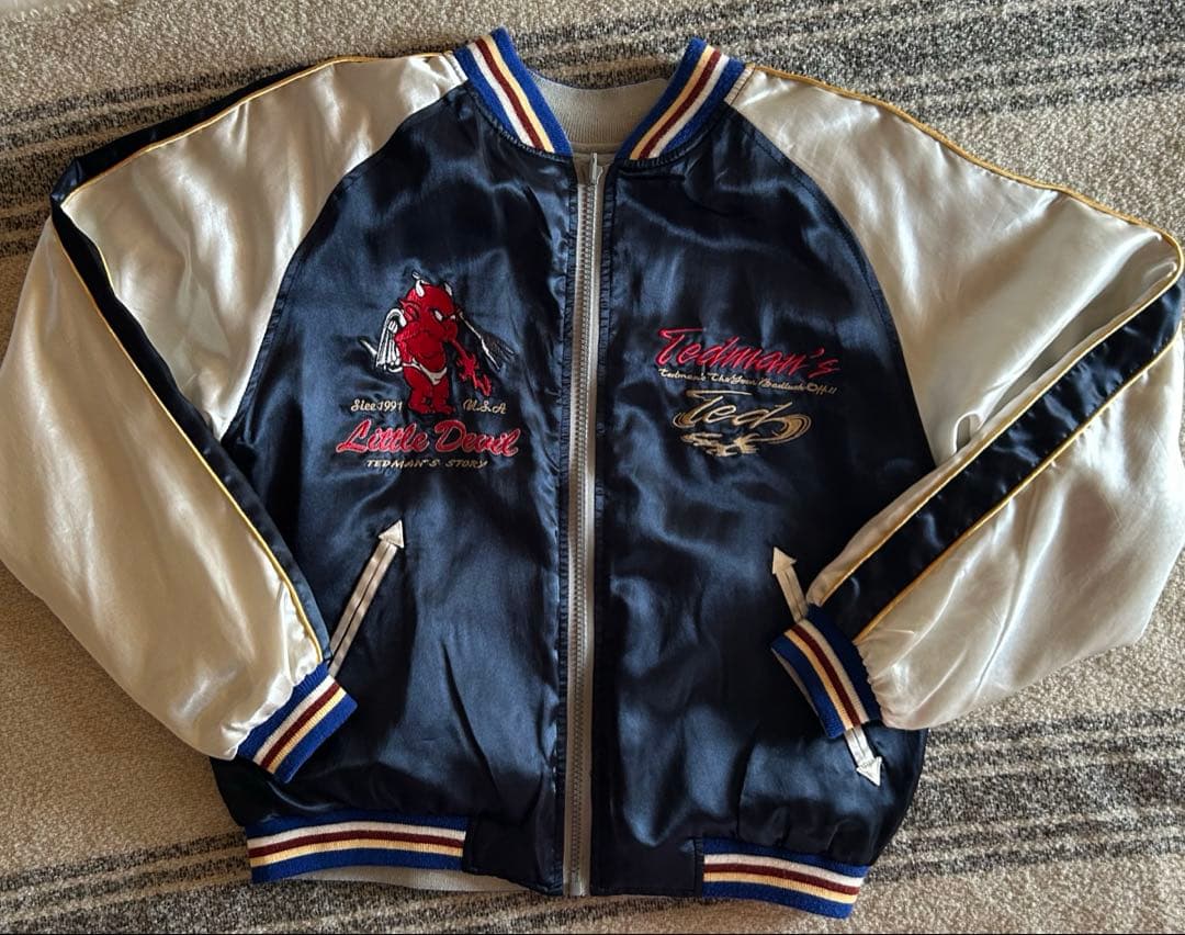 希少TEDMANテッドマンスカジャン キッズ　リバ ーシブル　XL140150