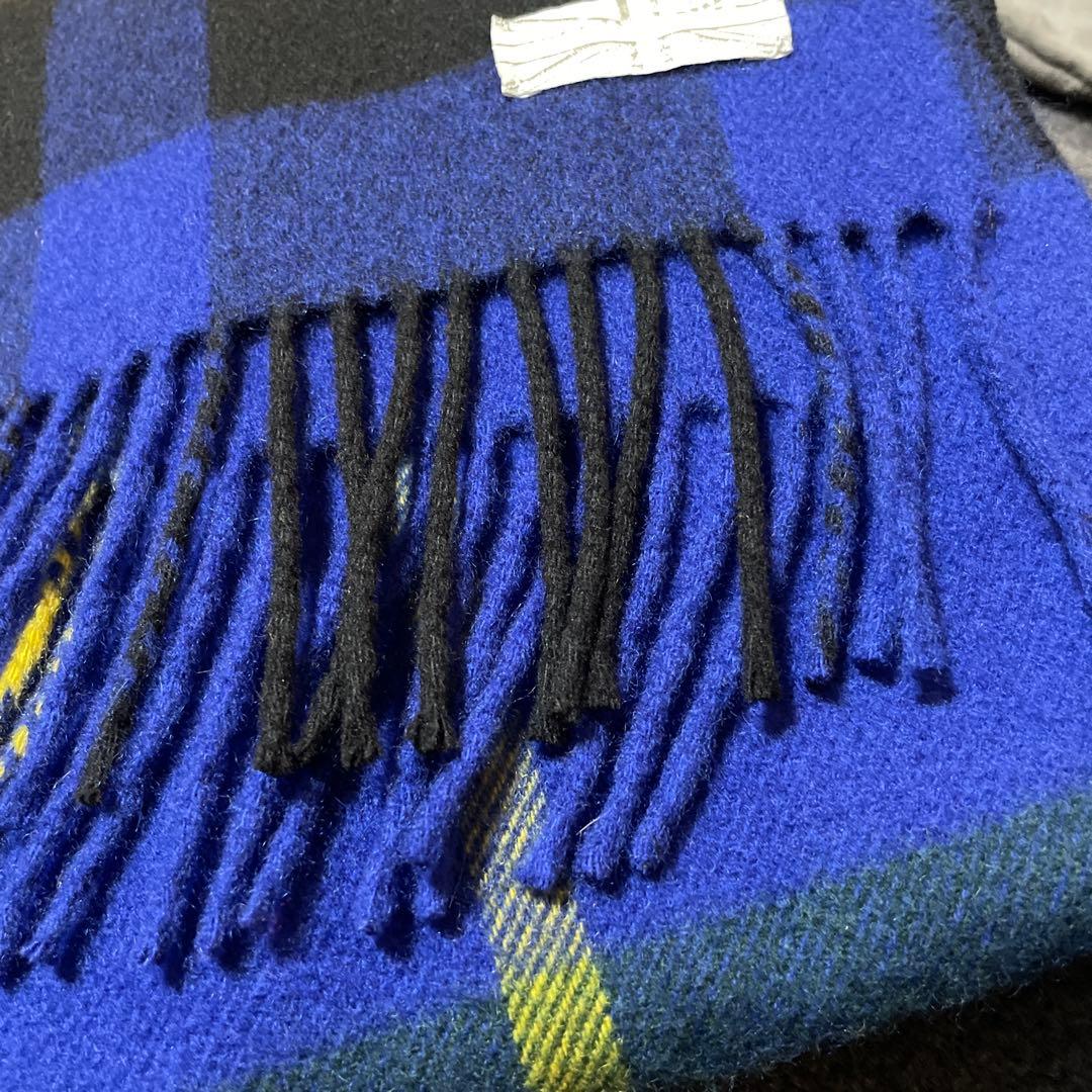 ＜Joshua Ellis＞カシミヤ チェック ストール【別注モデル】