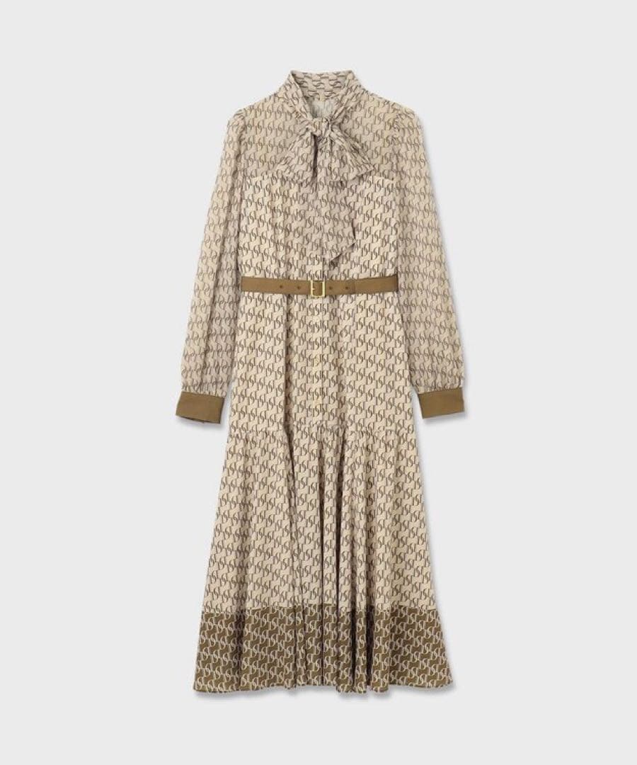 お値下げ中♡グレースコンチネンタル♡モノグラムプリントレイヤードワンピース　38