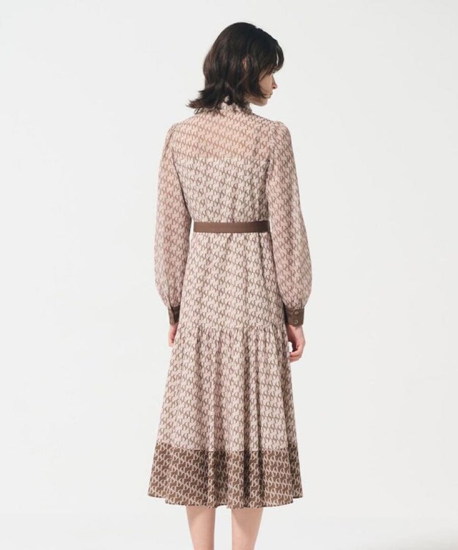 お値下げ中♡グレースコンチネンタル♡モノグラムプリントレイヤードワンピース　38