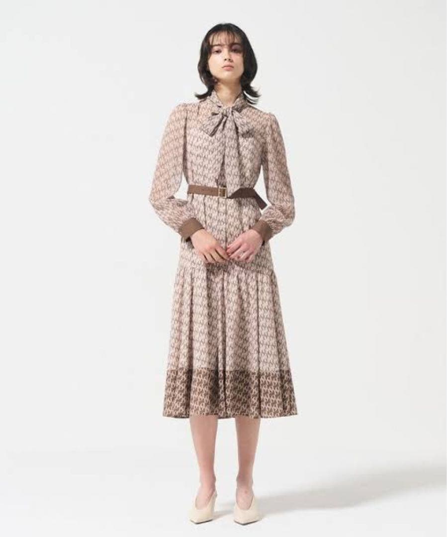 お値下げ中♡グレースコンチネンタル♡モノグラムプリントレイヤードワンピース　38