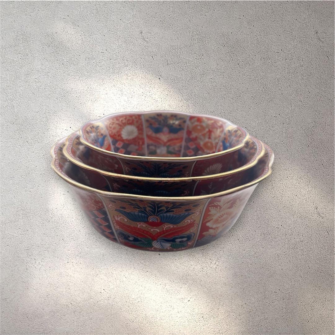 希少　美濃焼 金彩　金襴手　入れ子鉢　kaikai カイカイ 古伊万里　赤絵