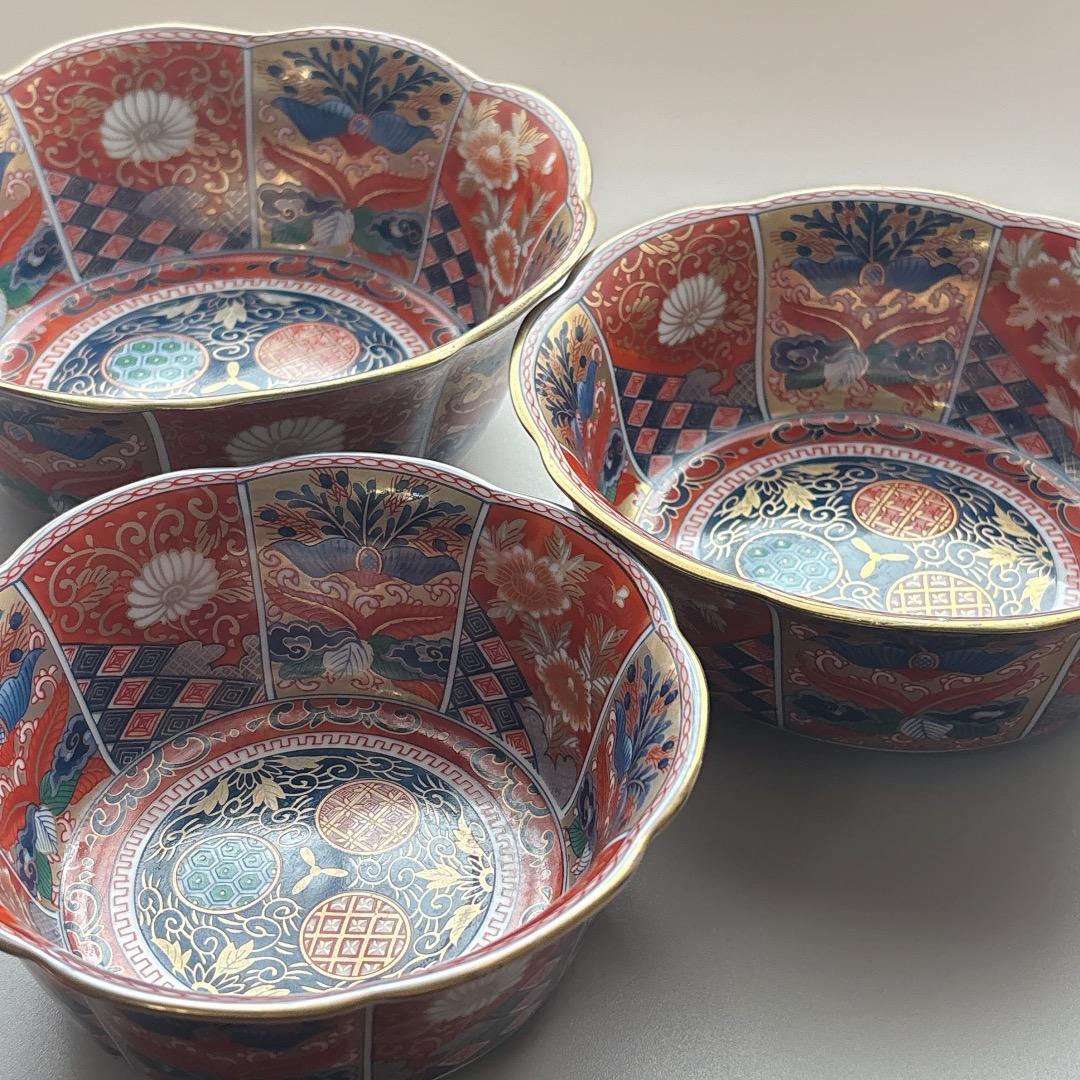 希少　美濃焼 金彩　金襴手　入れ子鉢　kaikai カイカイ 古伊万里　赤絵