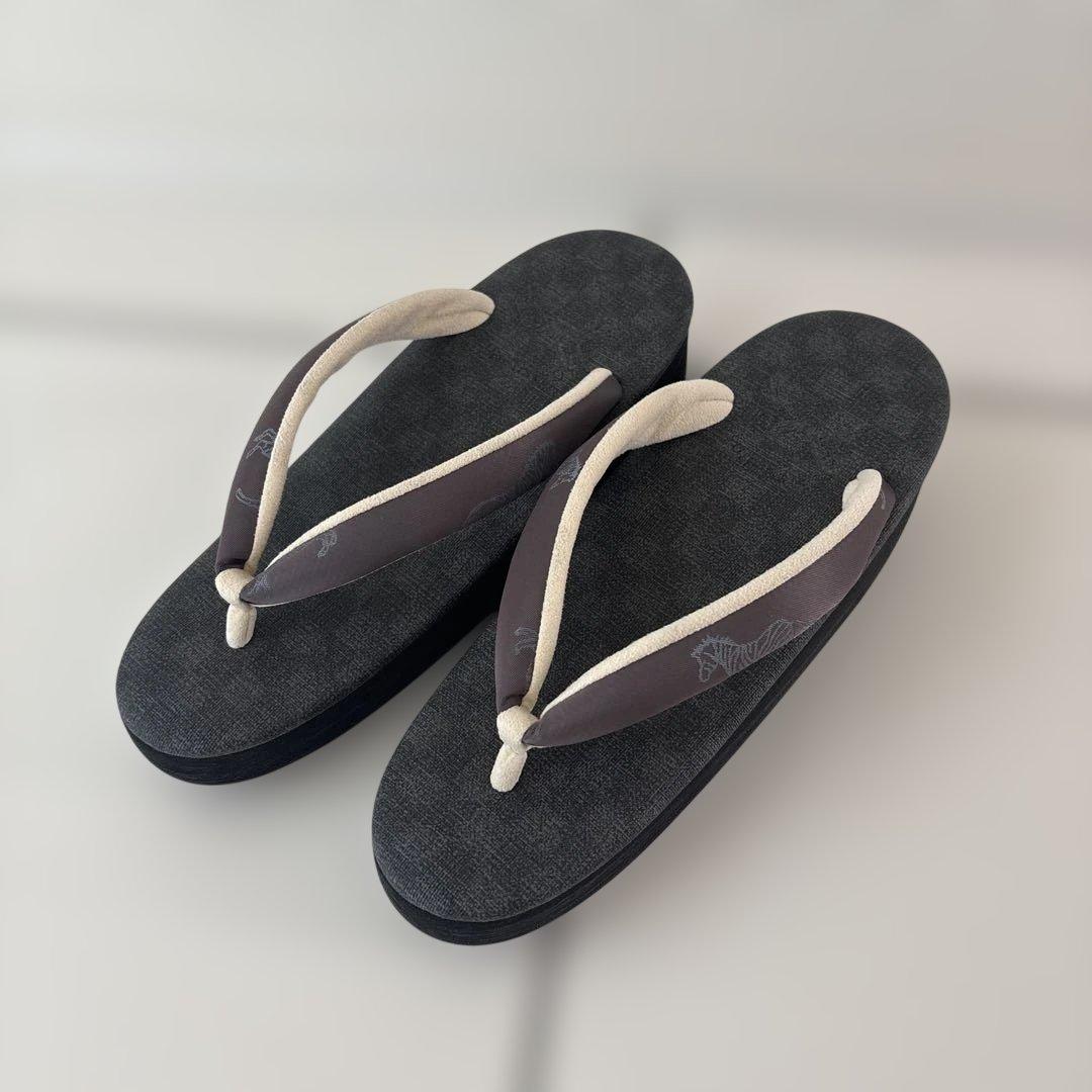 Calen Blosso Cafe Zori サイズS グレー　カレンブロッソ