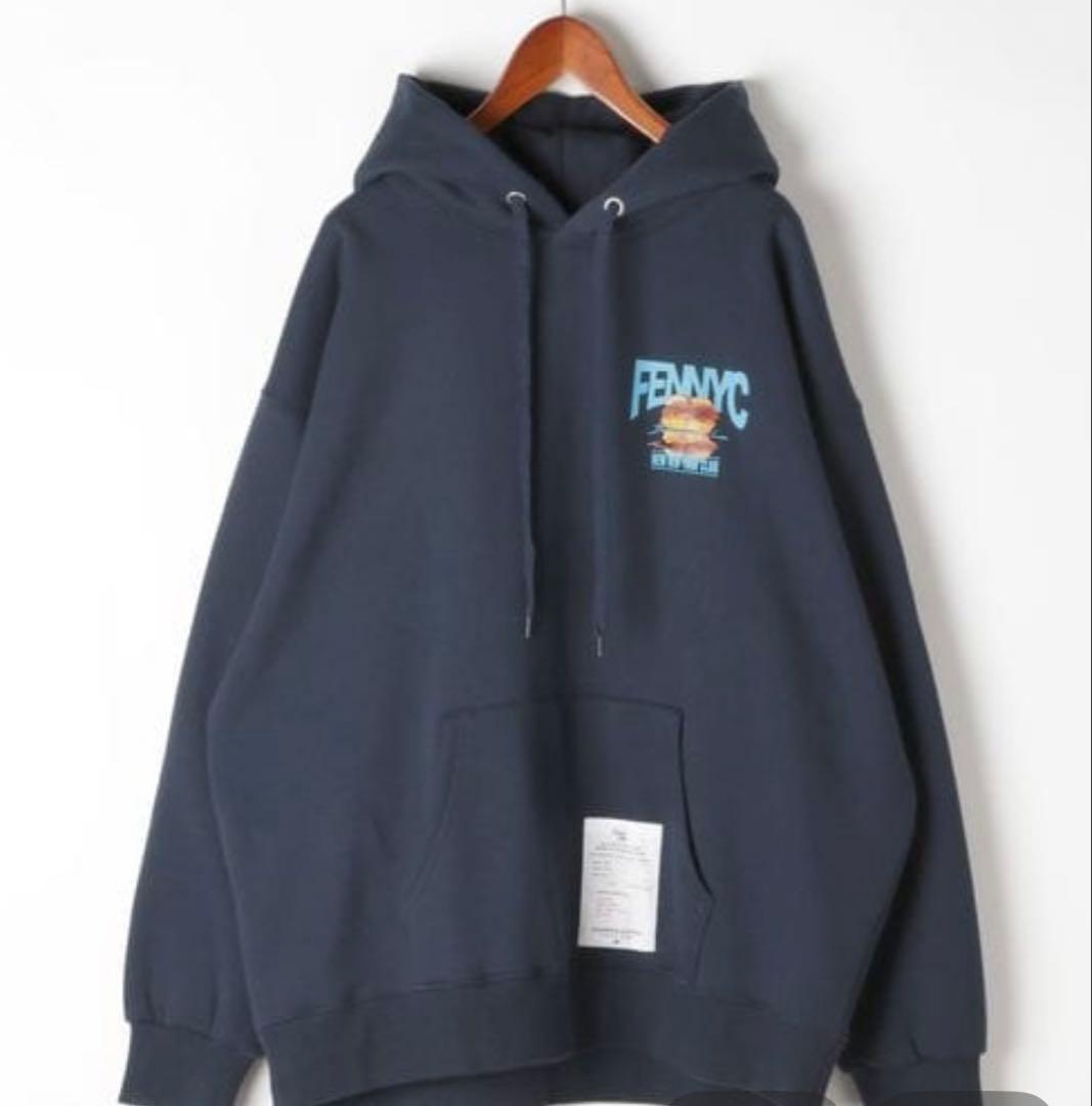 ニコアンドNEW NEW YORK XMAS】コラボフーディ紺ネイビーL新品