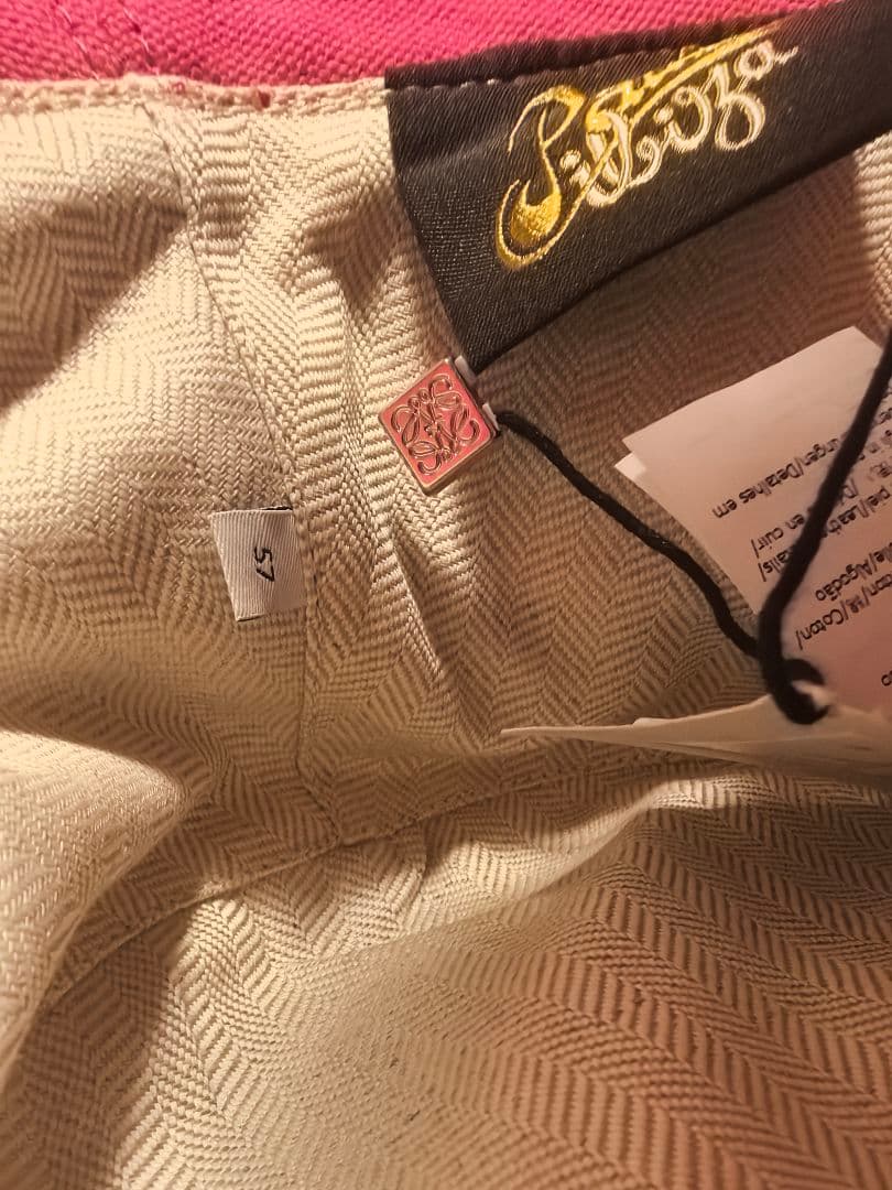 ちょもこロエベ バケットハット ロゴ コットン サイズ57 LOEWE