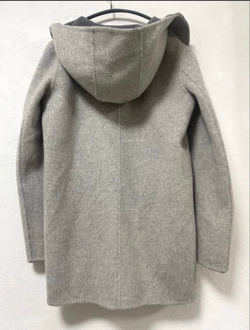 theory カシミヤブレンド　ダブルフェイス　フーデットコート　リバーシブル