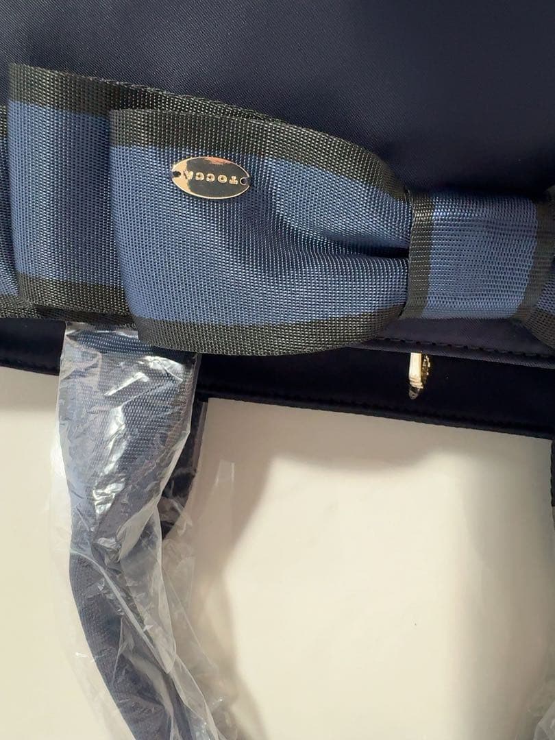 未使用品、TOCCA 【撥水】BICOLOR リボン付き2wayトートバッグ