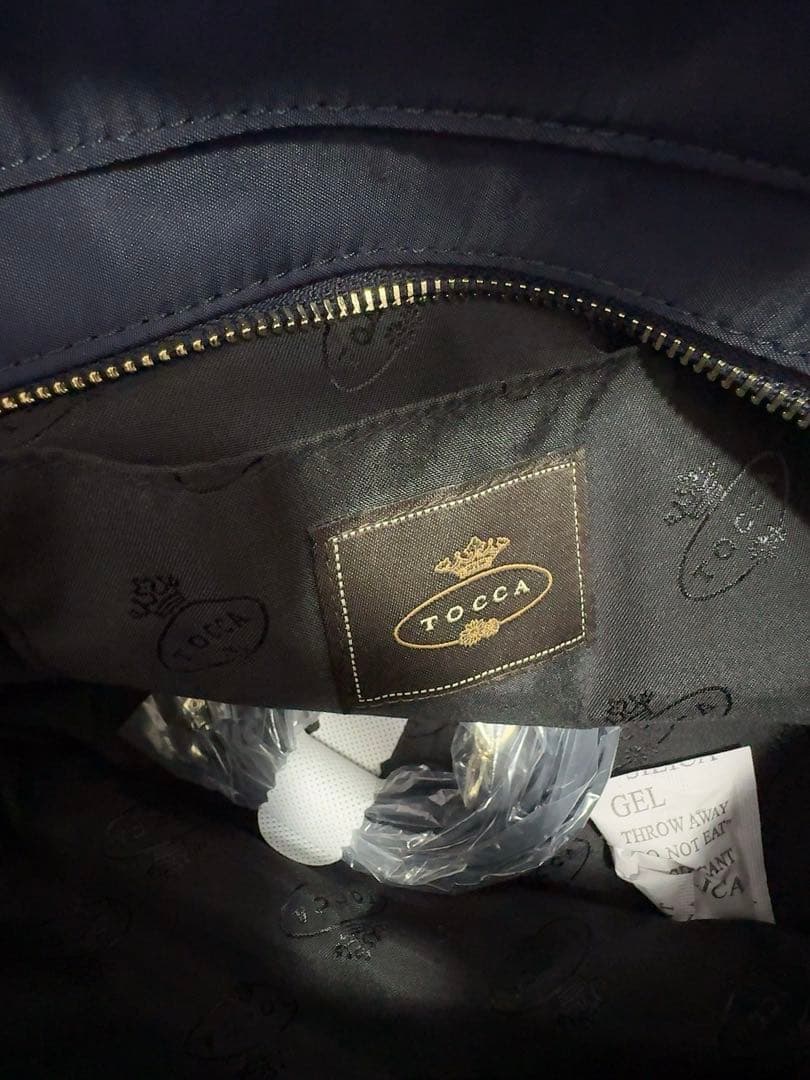 未使用品、TOCCA 【撥水】BICOLOR リボン付き2wayトートバッグ